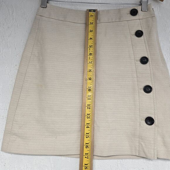 Ann Taylor Light Brown Tweed Skirt 2 Clueless Preppy Legally Blonde Elle Woods - Picture 8 of 8